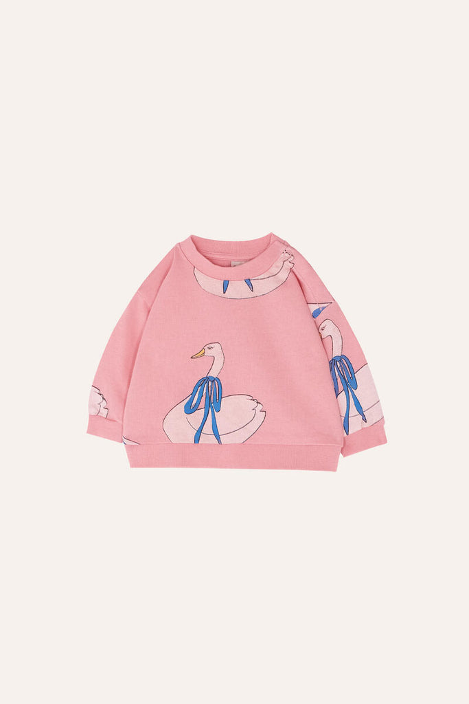Baby Swans Sweatshirt in Pink