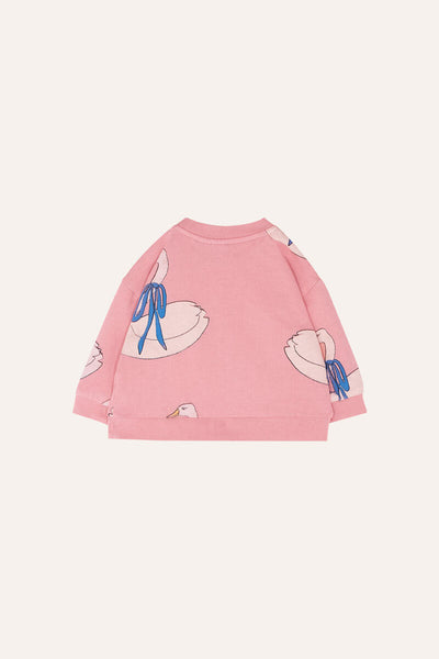 Baby Swans Sweatshirt in Pink