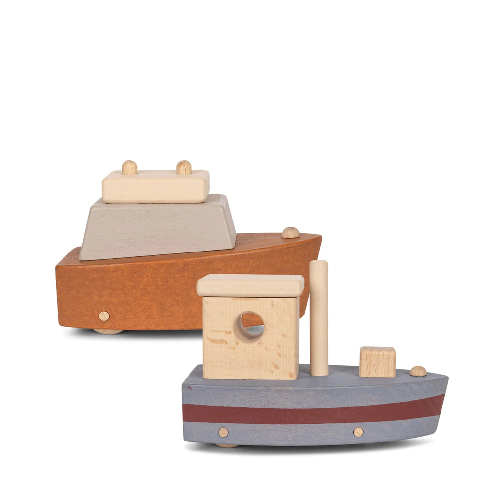 Wooden Boats 2-Pack in Winter Moss