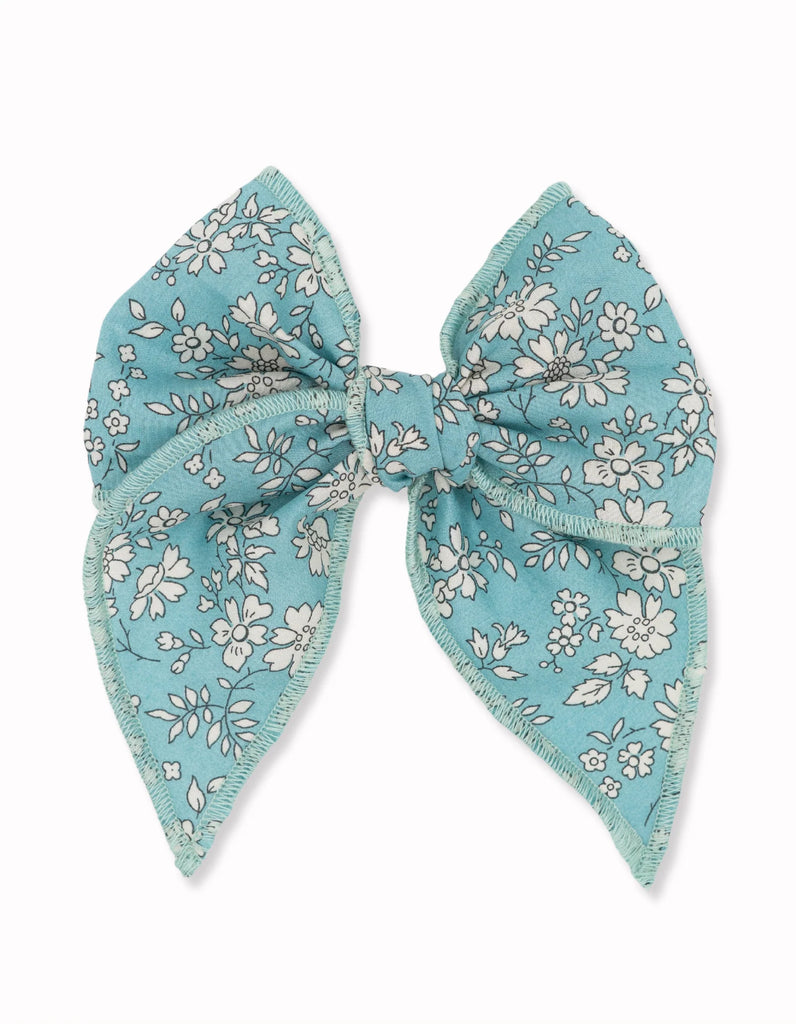 Camila Floral Liberty Fable Bow in Light Teal