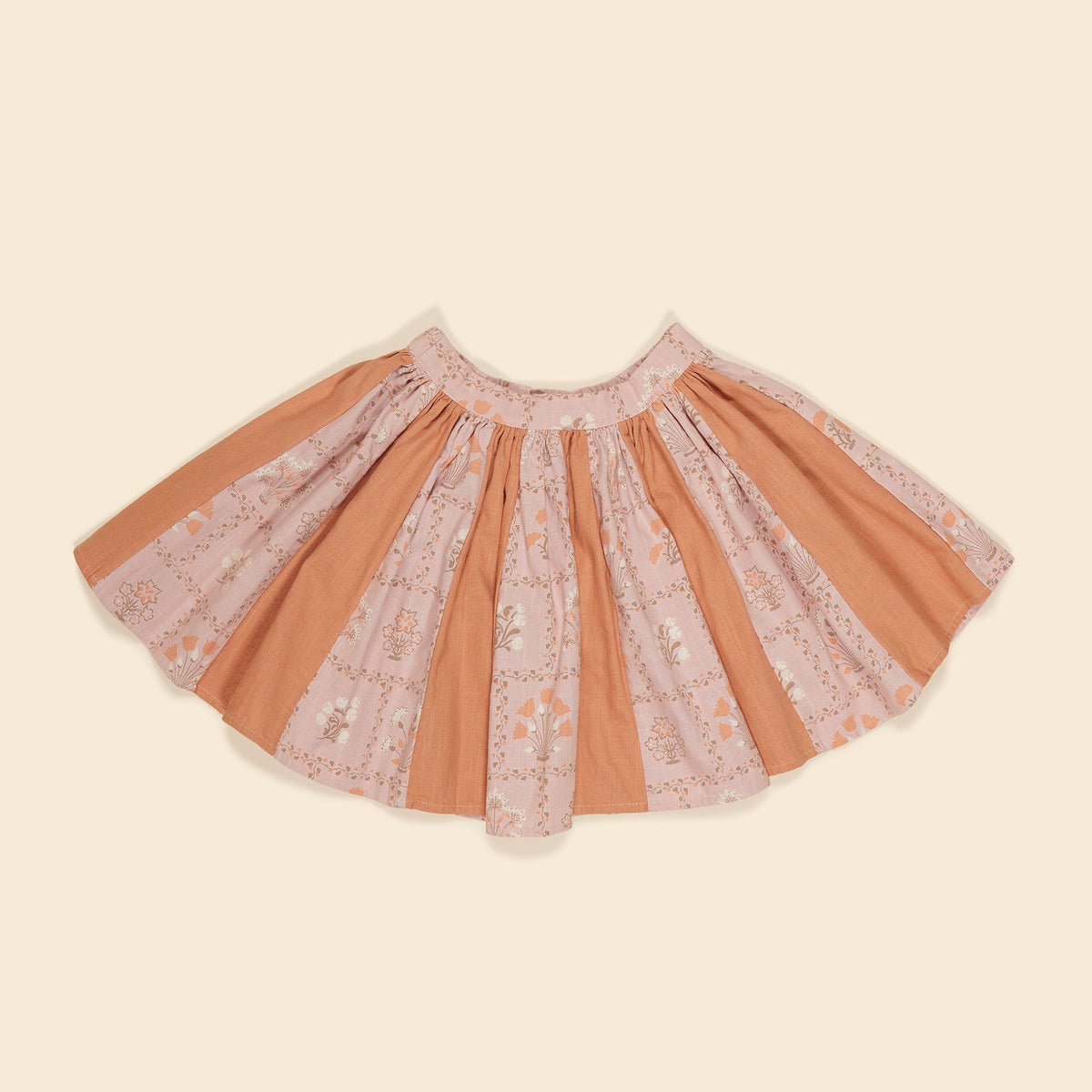 Apolina, Maja Skirt in Desert Rose/Cabin Quilt Petal – CouCou