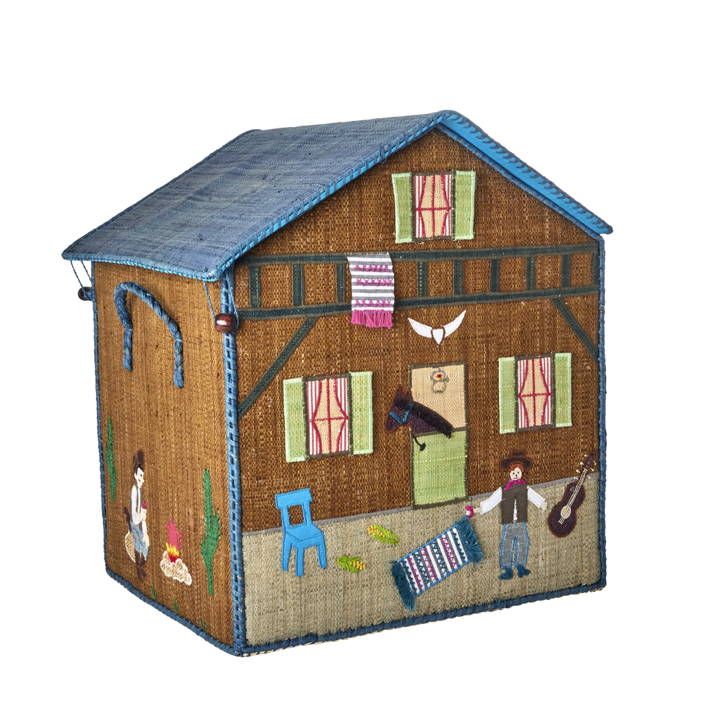 Large Toy Basket House in Brown Adventure Design