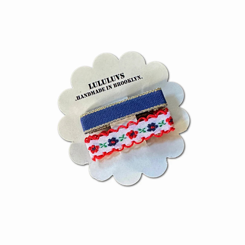 Embroidered Ribbon Bar Clips - Assorted