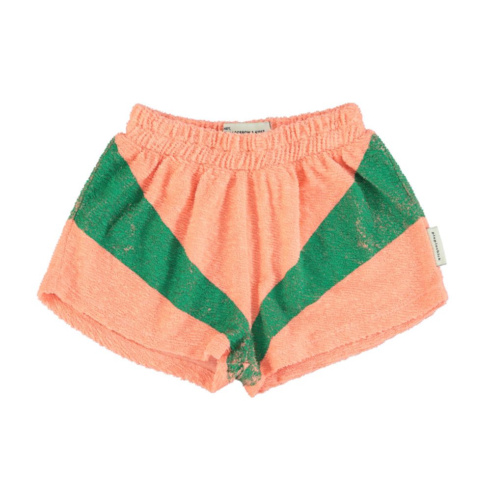 Shorts in Coral & Green Print