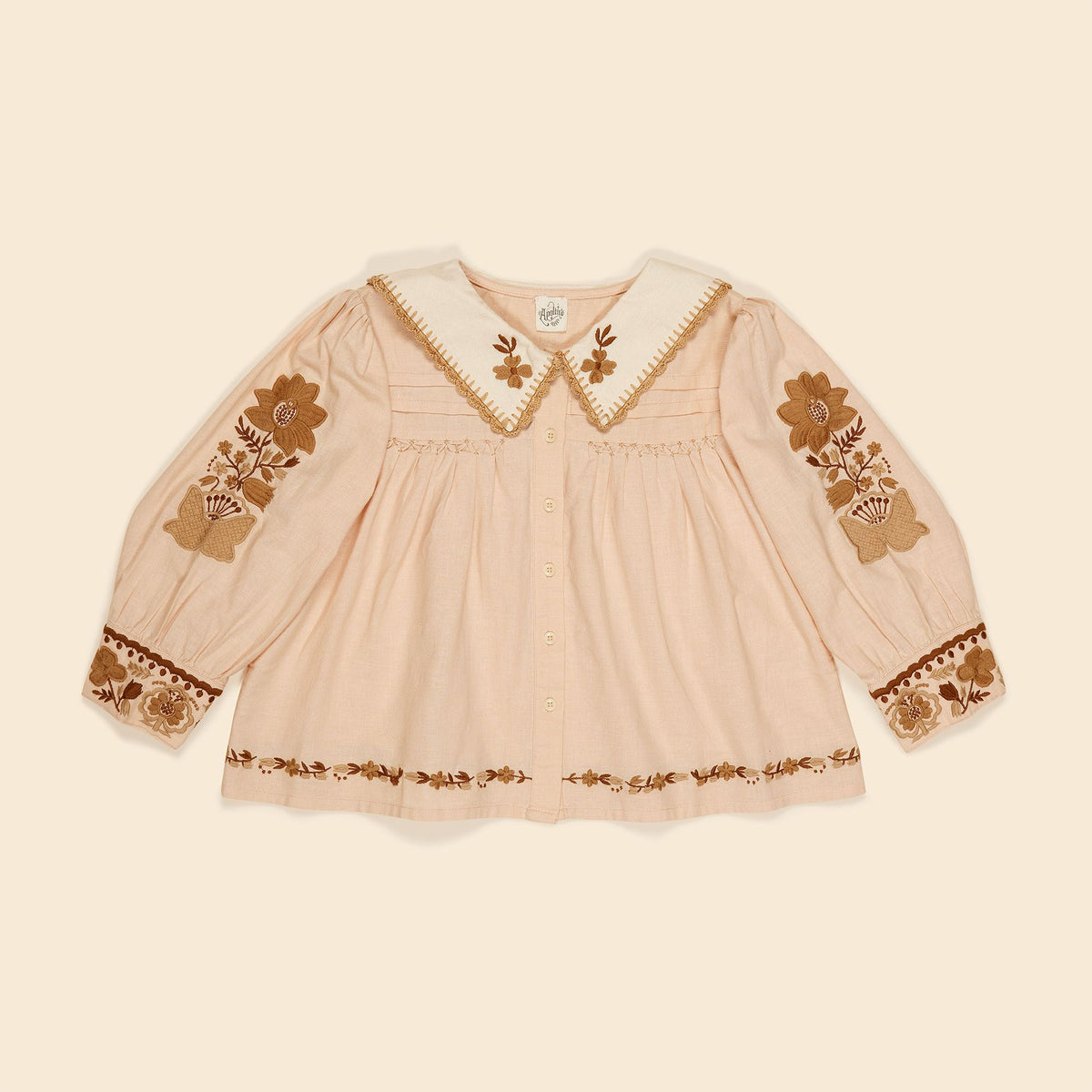 Apolina, Bette Blouse in Pink Sand – CouCou