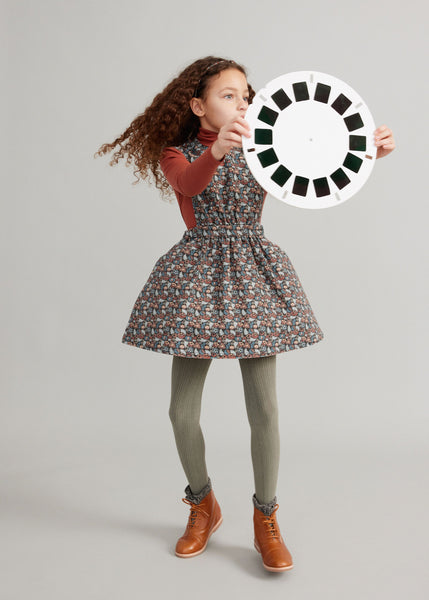 Tippi Pinafore in Kaleidoscope Print