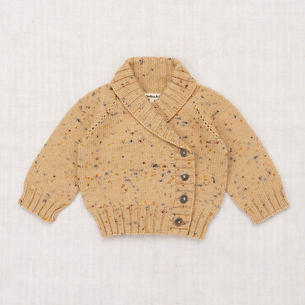 Misha and Puff, Layette Saltwater Cardigan in Camel Confetti – CouCou