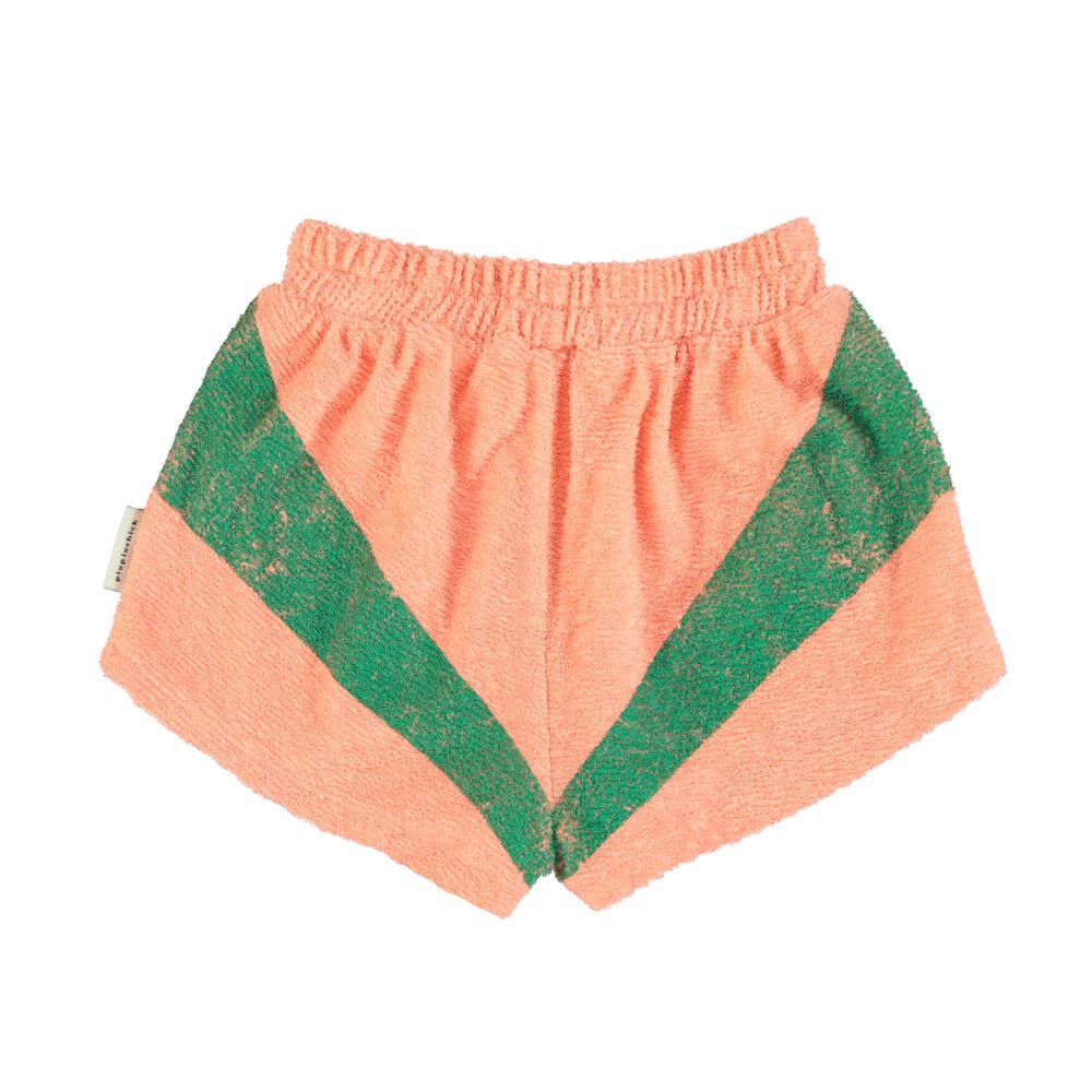 Shorts in Coral & Green Print