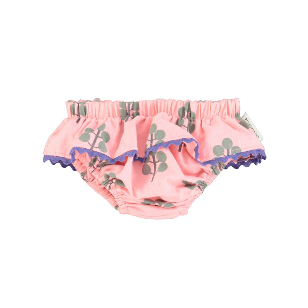 High Waisted Shorties in Pink w/ Green Trees