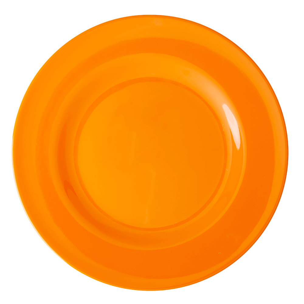 RICE,Kids Melamine Dinner Plate in Tangerine,CouCou,Kitchenware