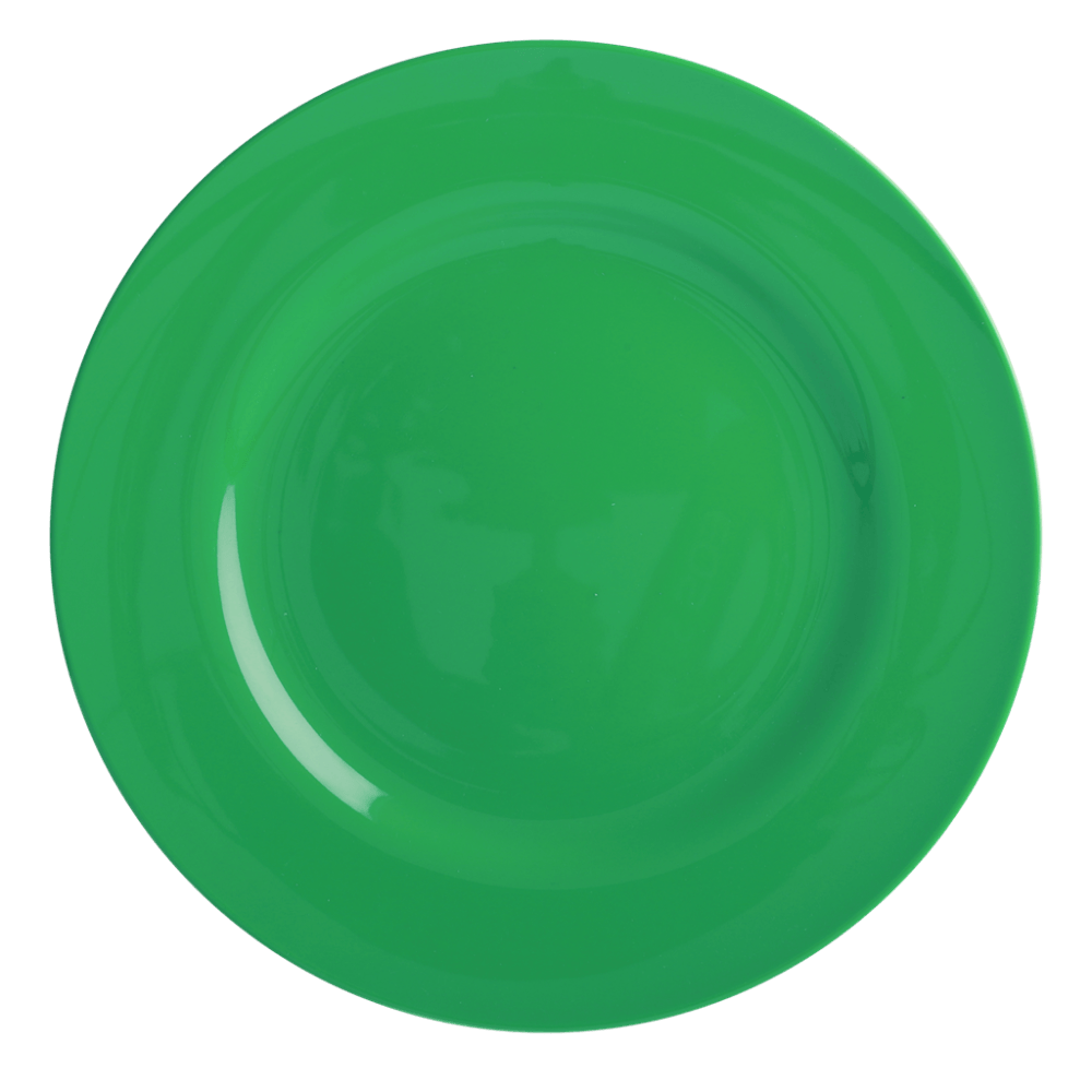 RICE,Kids Melamine Dinner Plate in Forest Green,CouCou,Kitchenware