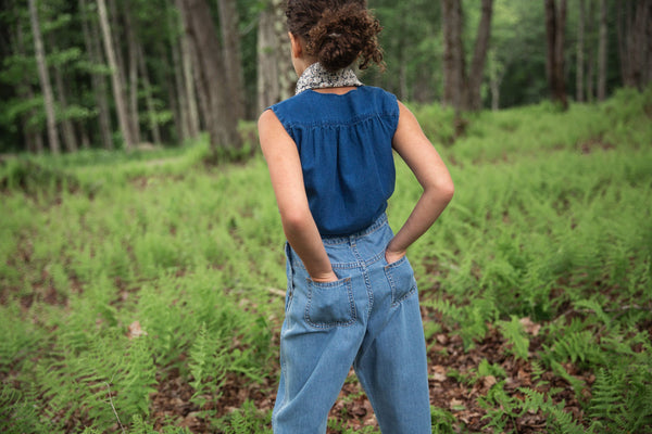 Clova Blouse in Indigo