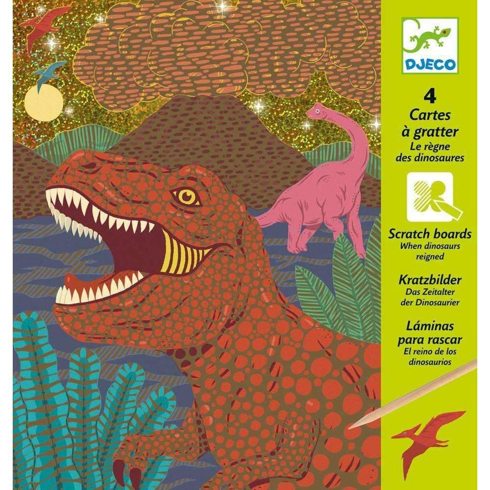 Djeco,Dinosaurs Scratch Cards,CouCou,Arts & Crafts