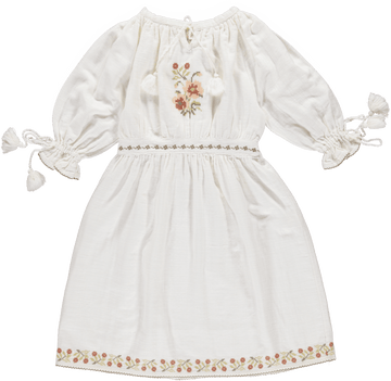 LiiLu,Folk Dress in Flamé-Milk,CouCou,Girl Clothes