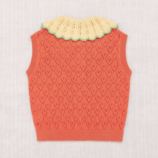 Misha and Puff, Hearts Eyelet Zoe Vest in Vintage Yellow – CouCou