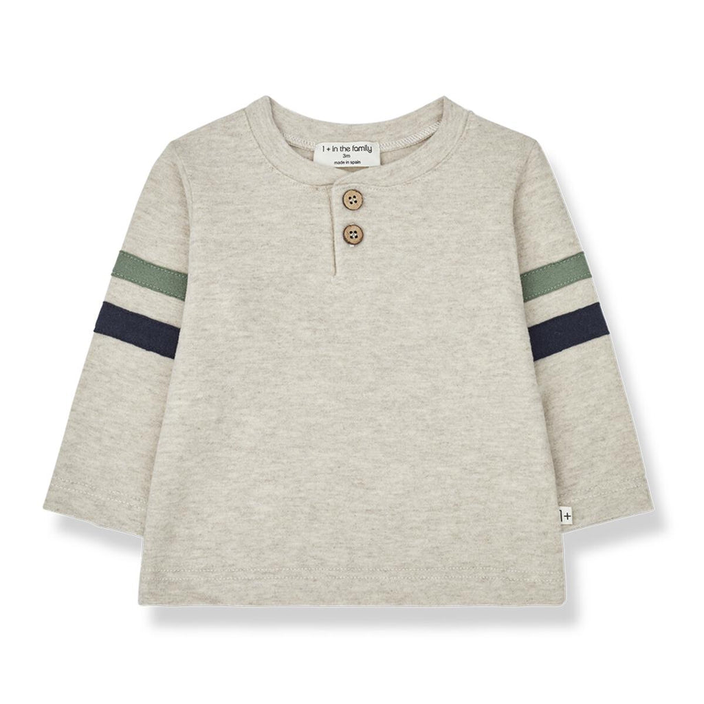 Tom Henley T-Shirt in Oatmeal