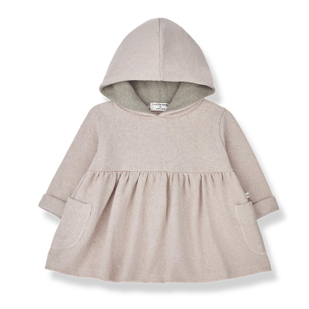 One More in the Family, Birgit Hood Dress in Nude – CouCou