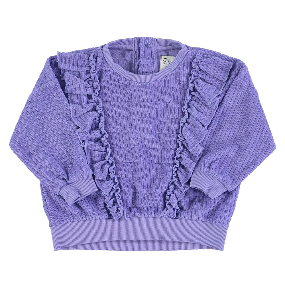 Sweatshirt in Purple w/ Frills