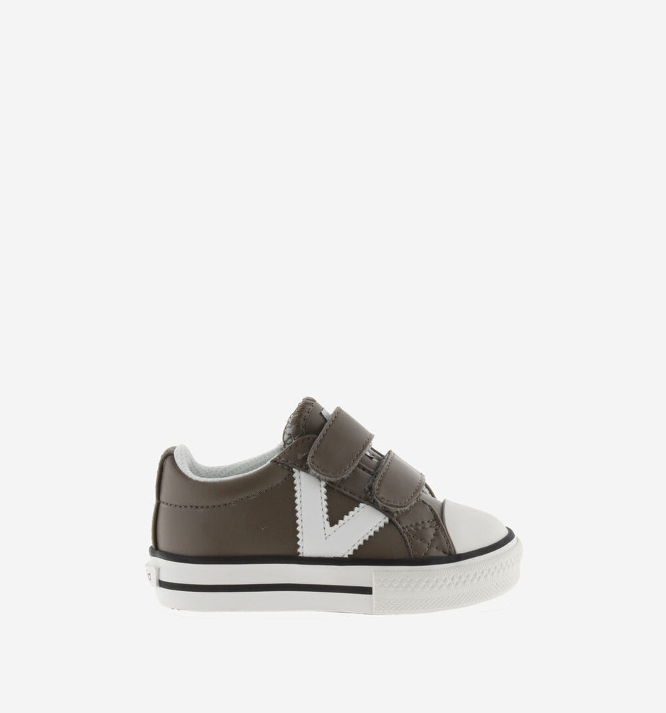 Tribu Double Velcro Trainers, Taupe