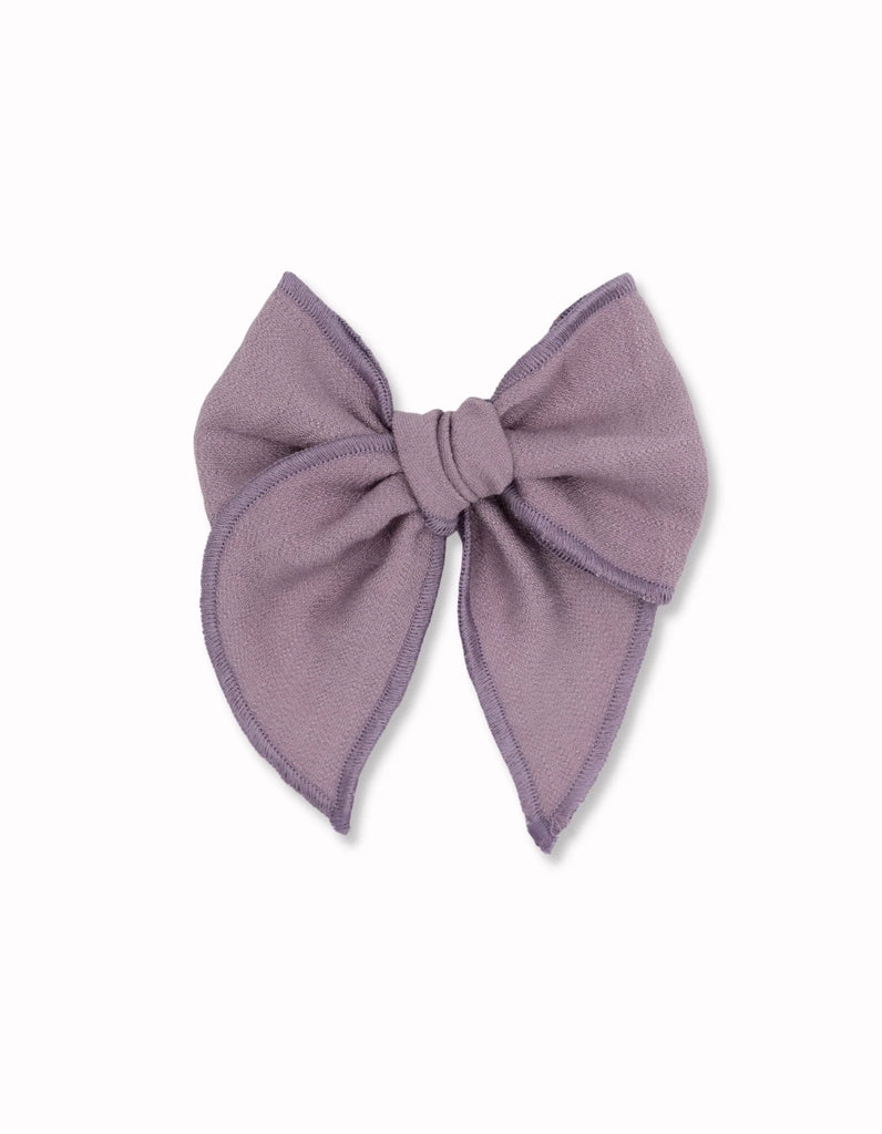 Phoebe Linen-Gauze Fable Bow in Purple