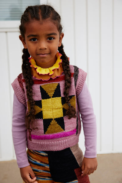 Nova Quilt Vest in Antique Rose