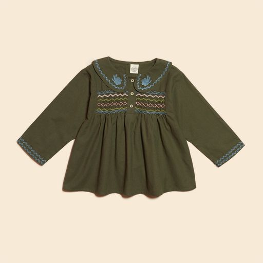 Gretchen Blouse in Forest