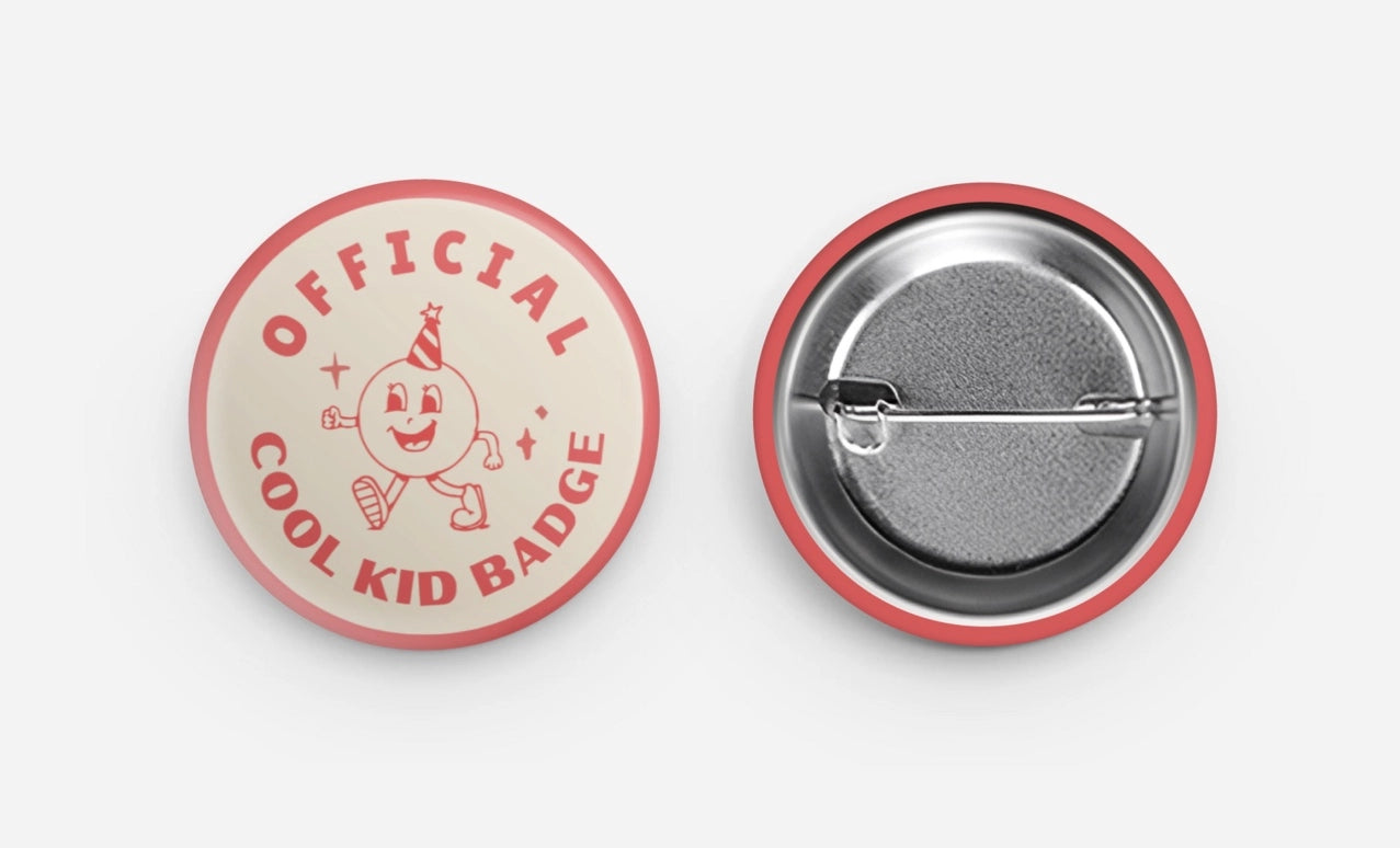 Party & Parlour, Official Cool Kid Vintage Style Button Pin