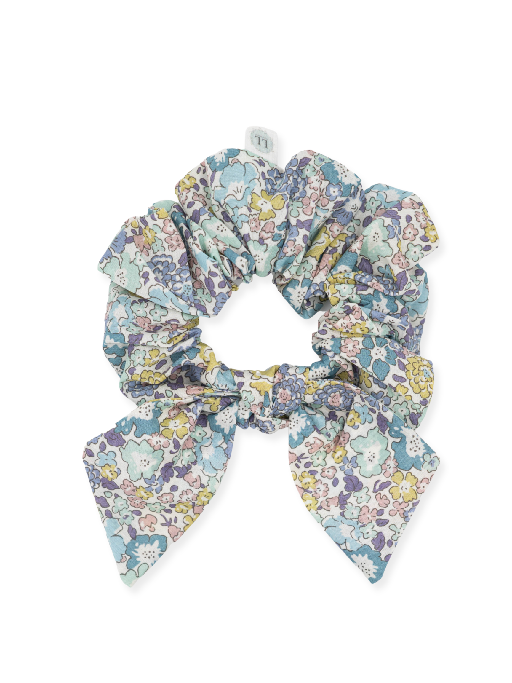 Livy Lou, Harper Liberty Floral Kids Scrunchie in Light Teal