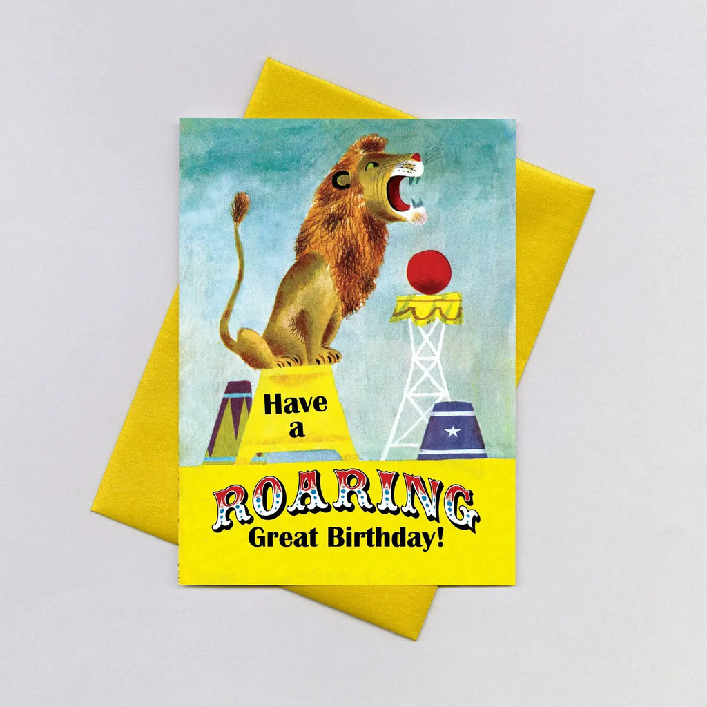 Lion Roaring - Birthday Card