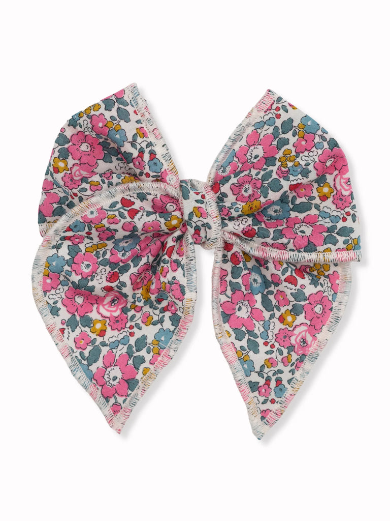 Betsy Anne Floral Liberty Fable Bow in Bright Pink