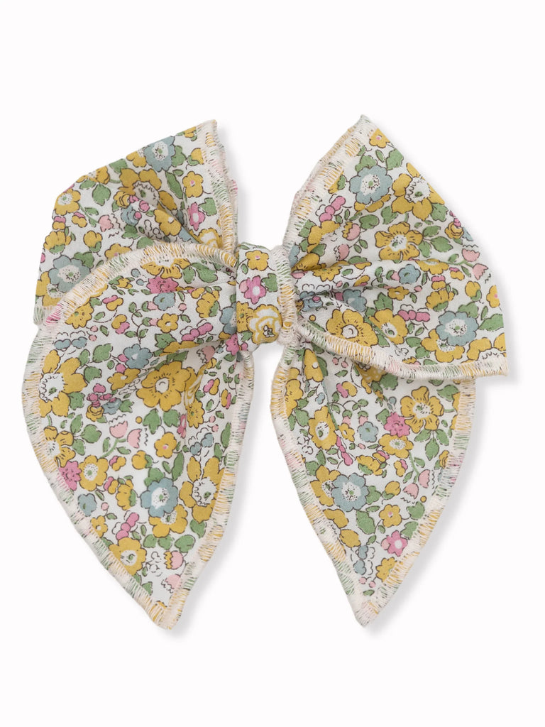 Betsy Anne Floral Liberty Fable Bow in Yellow