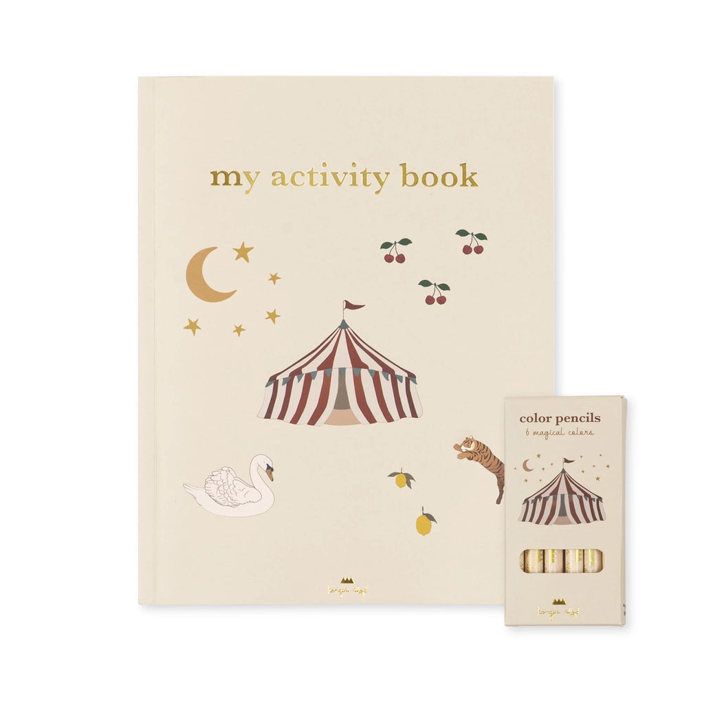 Activity Book with Color Pencils -Off White