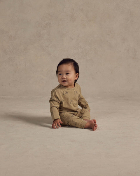 L/S Tee + Pant Bikes Set in Fern