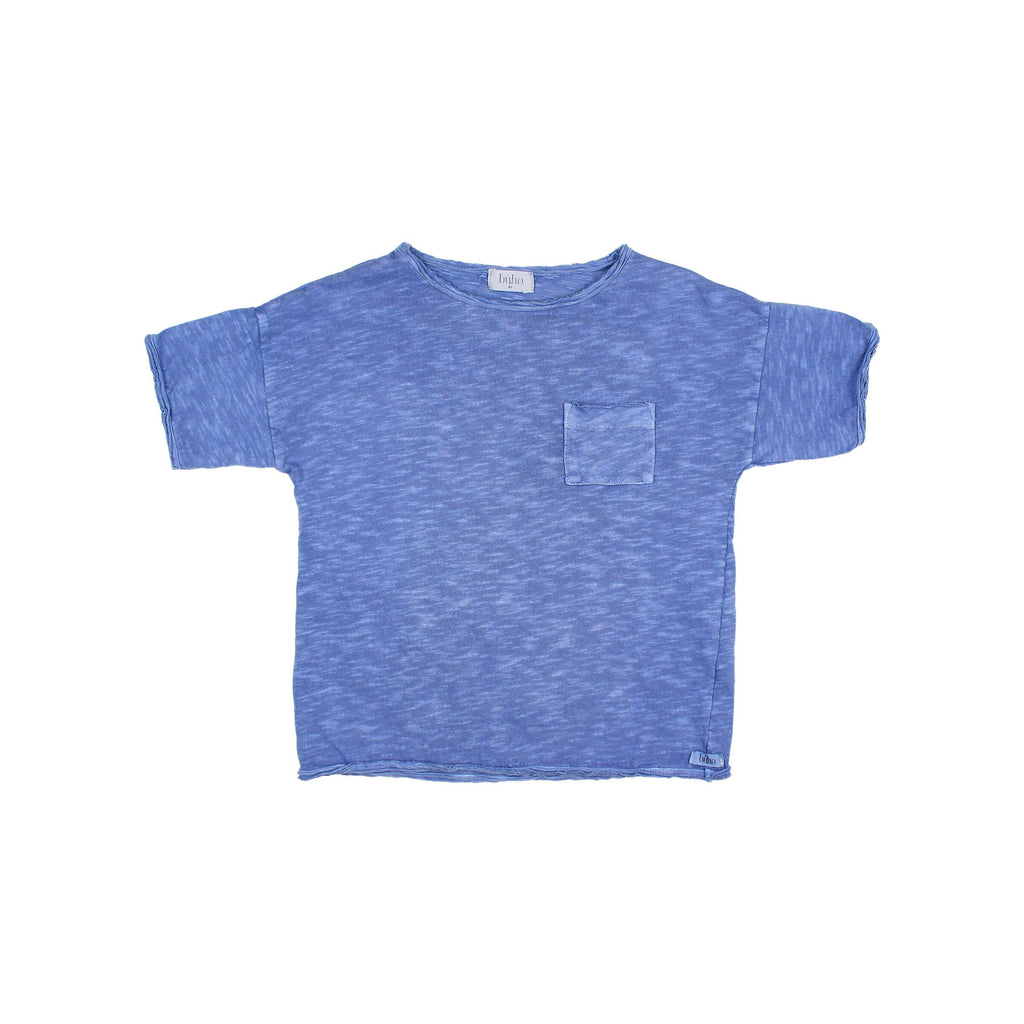 Washed T-Shirt in Blue Surf