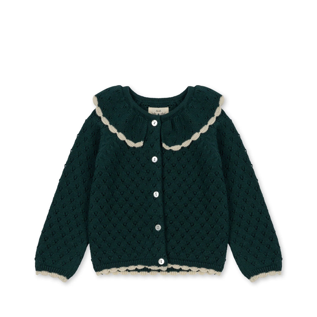 Holiday Knit Cardigan in Forest
