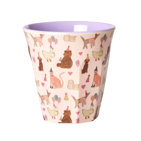Cup with Party Animal Print in Soft Pink