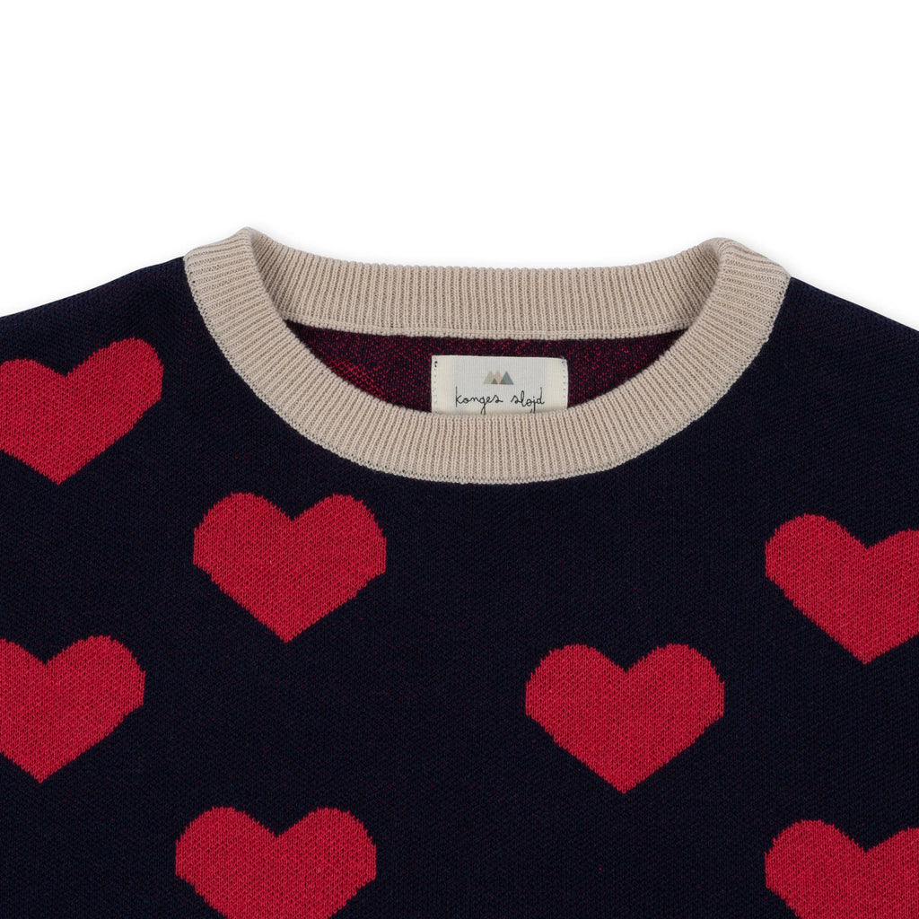 Lapis Sweater in Navy Heart