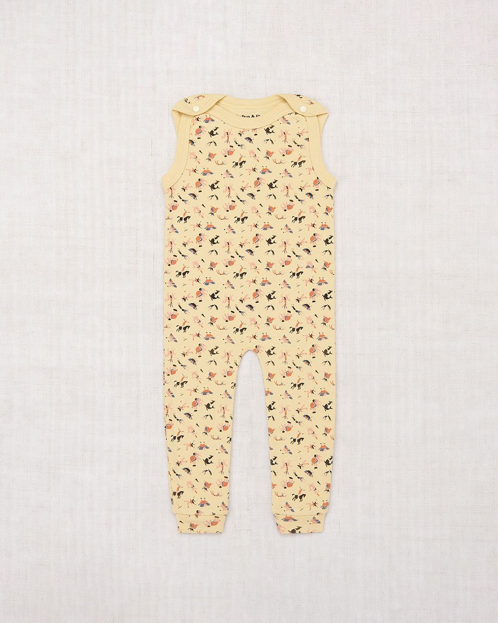 Layette Overall in Linen Circus