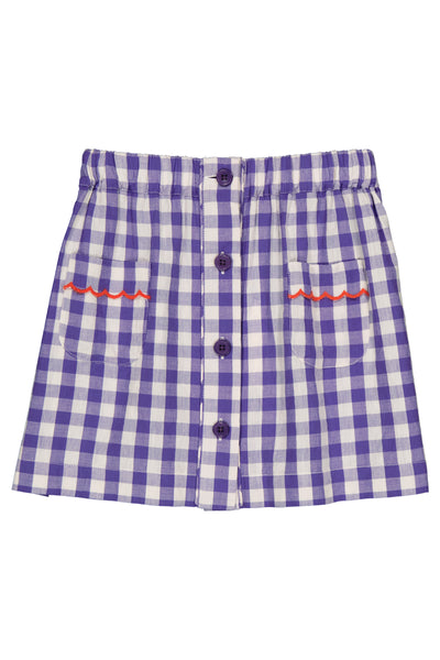 Lottie Skirt in Purple Gingham