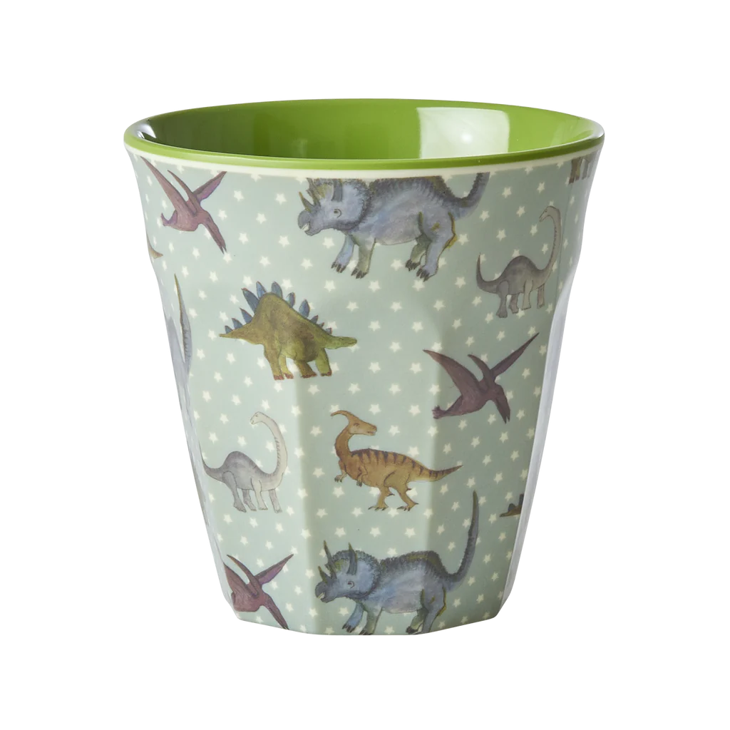 Cup in New Dino Print - Green/Dusty Blue