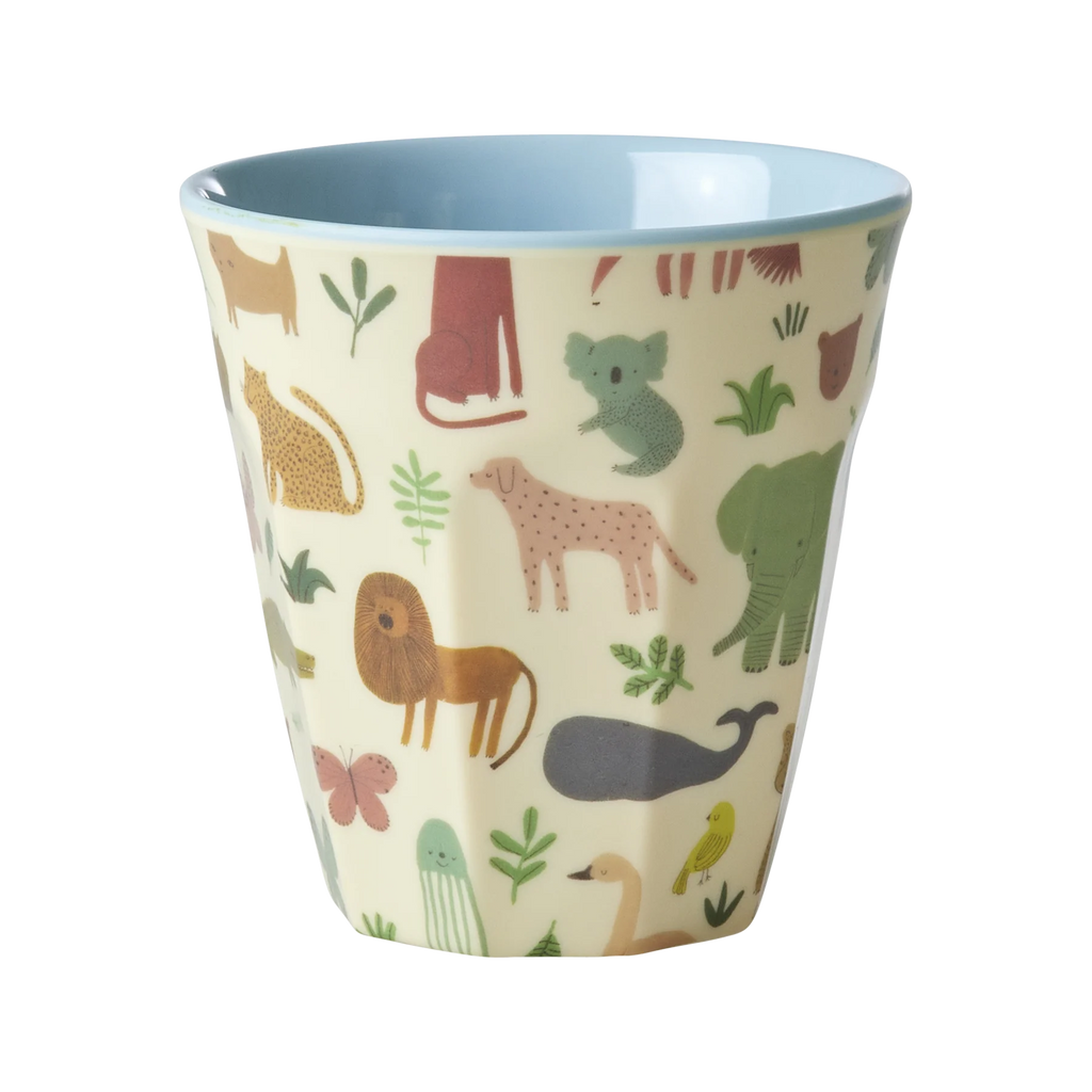 Cup with Sweet Jungle Print - Dusty Blue