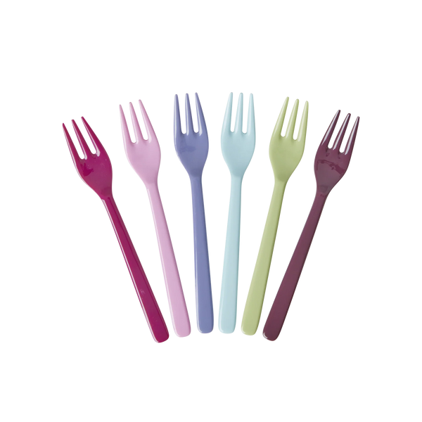 6 Forks in Assorted Colors