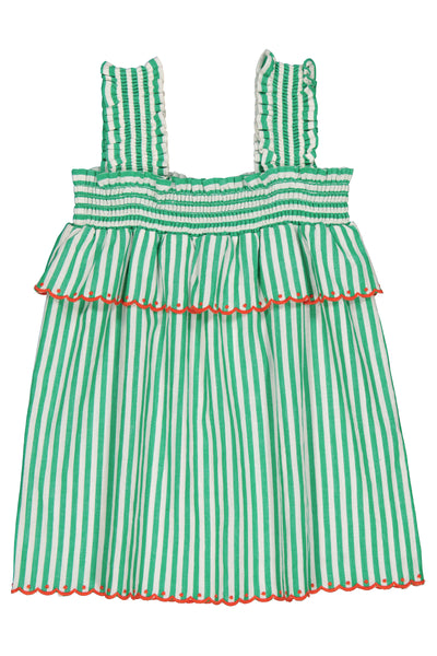 Nour Top in Stripes Green