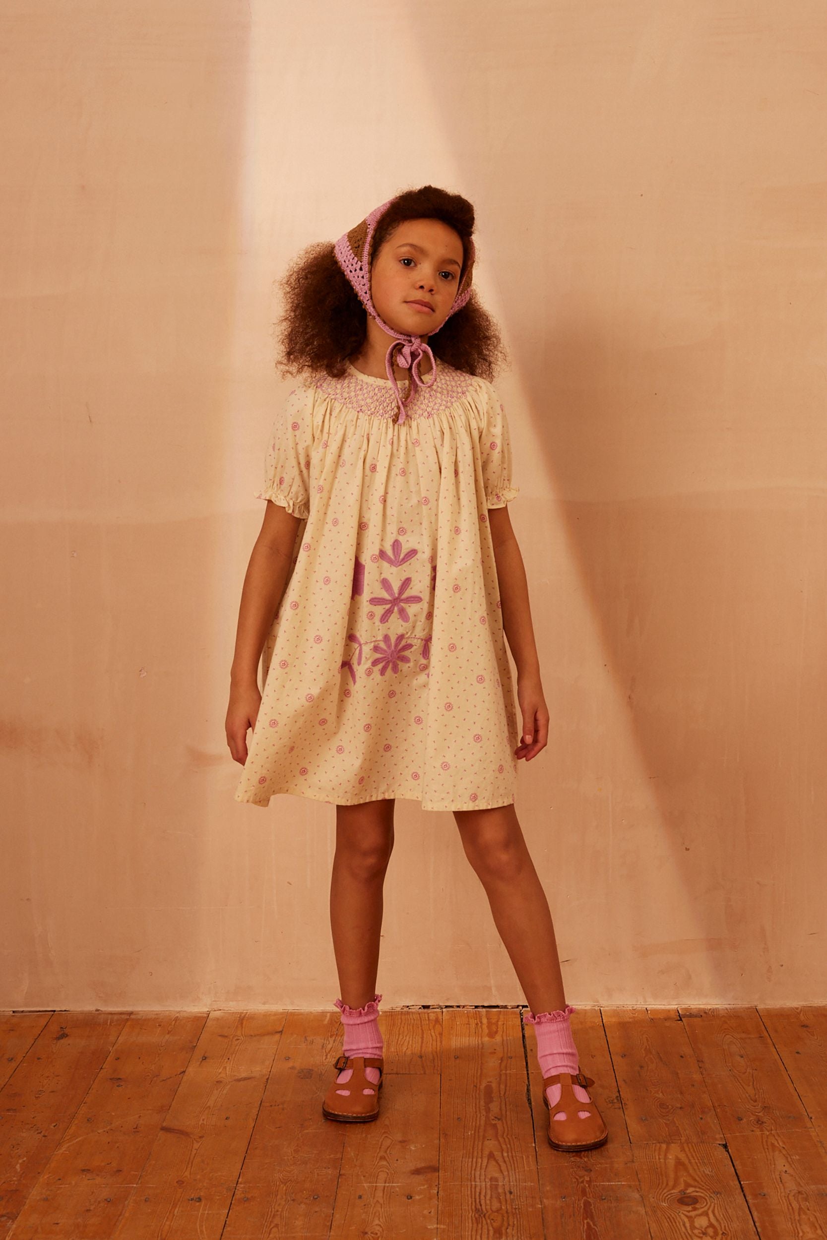20-60代 人気ファッションブランド Apolina, Sissy Smock Dress in Resort Calico – CouCou ワンピース