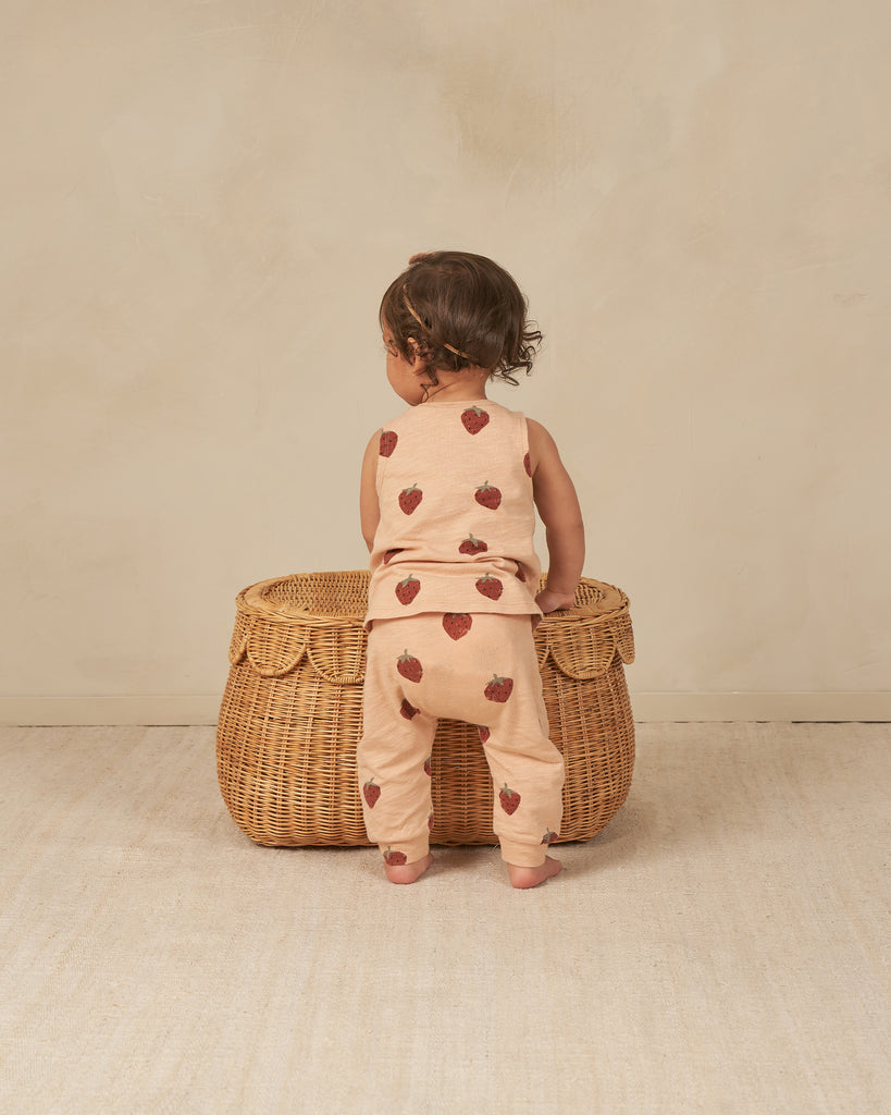 Tank + Slouch Pant Set in Strawberries Apricot