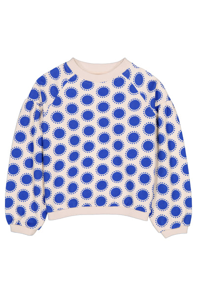 Sam Sweatshirt in Dots Blue