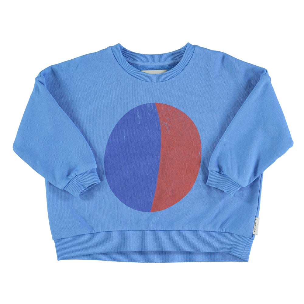 Sweatshirt in Blue w/ Multicolor Circle Print