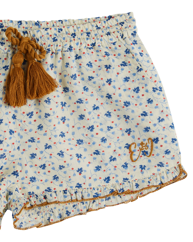 Blue Flower Shorts - Muguet