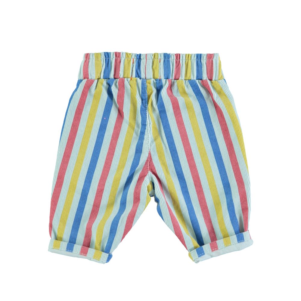 Trousers in Green w/ Multicolor Stripes
