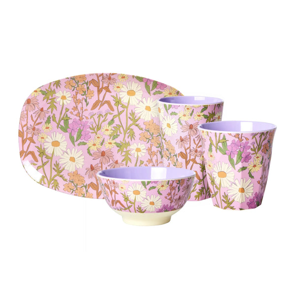 Cup in Daisy Dearest Print - Soft Pink